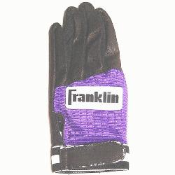 g Glove Black Purple 1ea (Large, Right Hand) : Franklin batting glove features pittar